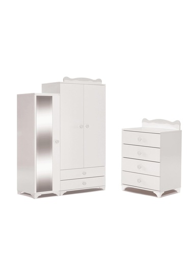 Patiko Sahra 950 3 Kapılı Bebek Odası Takımı Beyaz
