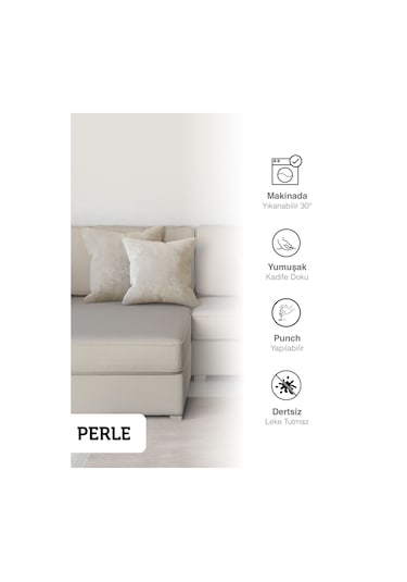 Home Daily Series Ekru Rengi Kırlent Yastık Kılıfı Ekru