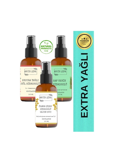 Dark Spot Hidrosol Seti - Ölmez Çiçek Gül Ve Kekik Suyu 3 X 100 Ml