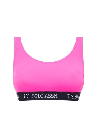U.S. Polo Assn. Kadın Pembe U Yaka Bralet Bikini Üst 21503