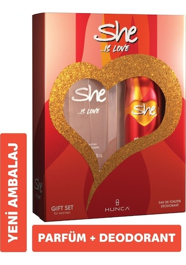 She Is Love Kadın Parfüm EDT 50 ML + Deodorant 150 ML