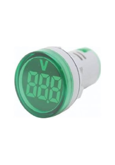 Yeşil Ac 60v- 500v Pano Tipi Voltmetre Yuvarlak Sinyal Lambası