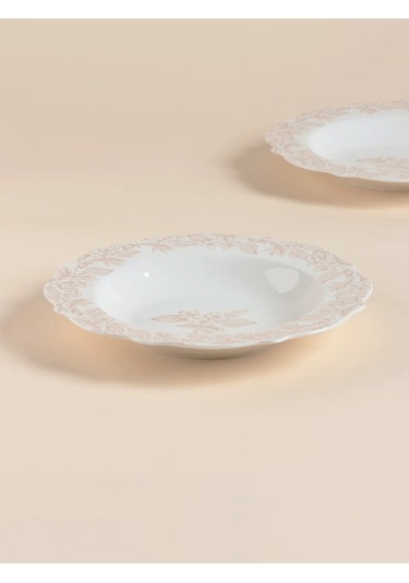 Sl Home 2 Parça Çorba Tabağı Seti, 23 Cm Çapında Porselen 304761584 Beyaz