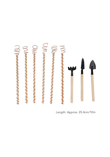 Suofeng 6 Adet Elektrokültür Bitki Direnci - 25.4cm Armut Ağaç Ve Bakır Sarma - Bahçe Sebze Çiçek Büyüme Stimülatörü