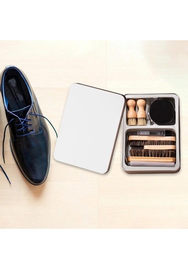 Homyl Dericilik Için Ayakkabı Bakımı Ve Lehçe Kiti Metal Siyah