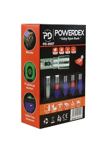 Powerdex Pd-8007 Zoomlu Çok Amaçlı El Feneri Gri