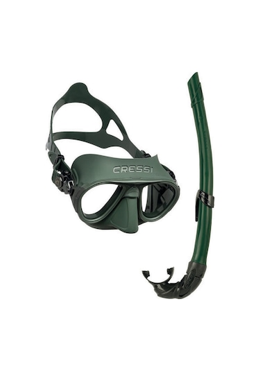 Albashop Cressi Calibro Maske Corsica Şnorkel Seti Green