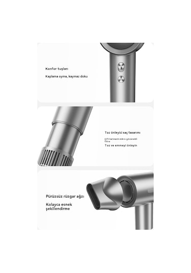Lixiaqu01 Grey Yüksek Hızlı Elektrikli Saç Kurutma Makinesi