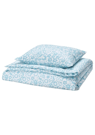 Ikea Cymbalblomma Beyaz-mavi 150x200/50x60cm Tek Kişilik Nevresim