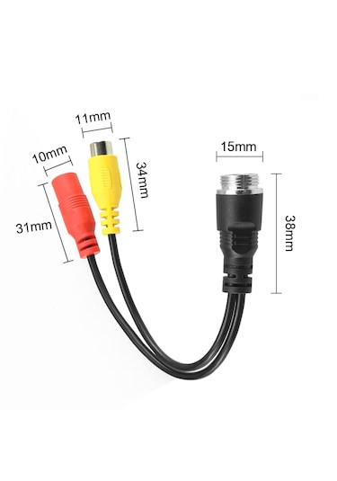 4 Pinli Erkek Konnektör Rca Dişi Dc Dişi Soket Dönüştürücü 20 Cm.