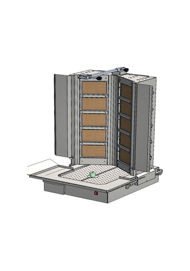 Csa İnox Karacasanendüstriyel Doğalgazlı 8 Radyanlı Döner Ocağı Makinesi Krcs.sdog.8