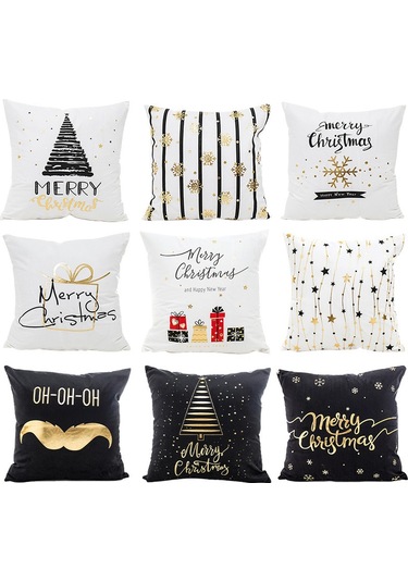 Cartoon Hand-painted Style Christmas Decorative Pillow No.106 Ekru