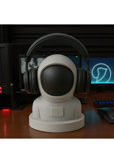 Astronot Kulaklık Standı 3D Baskı Oyuncu Aksesuarı Masa Dekoru