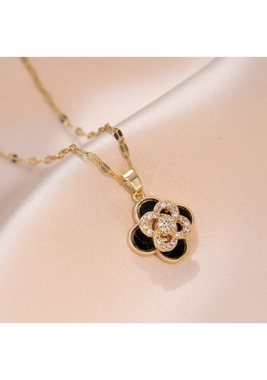 Bayan Kolye: Moda Estetiği Titanyum Çelik Kolye No.43 Çok REnkli