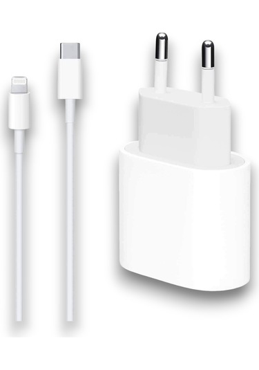 Usb C Güç Adaptörü + Lightning Şarj Kablosu Seti iPhone & İpad Uyumlu, Pd Hızlı Şarj, 1 Metre Kablo Iphone X