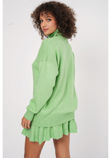 Bigdart 15891 Kazak Etek Triko İkili Takım - E. Yeşil