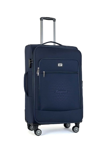 Reymond Oasis Serisi Kumaş Yüzeyli Valiz - Lacivert / Büyük Boy