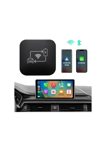 Pazly Kablosuz Araç Adaptörü - Carplay & Android Auto, Bt 5.0 & Wi-fi, Çoklu Ekran & Ses Asistanı