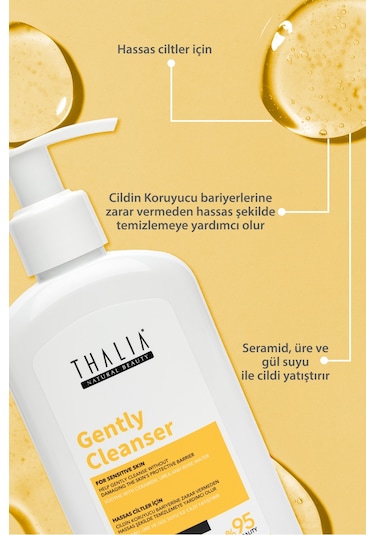 Thalia Hassas Ciltler İçin Seramid & Bisabolol İçerikli Yüz Temizleme Jeli 200 ML