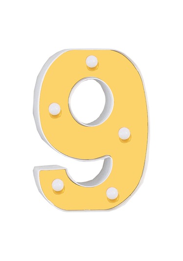 Konesam Led Rakamlı Dekoratif Işık - Sıcak Beyaz Sabit Aydınlatma, Doğum Günü, Parti Ve Özel Etkinlikler İçin Dekorasyon Aleti Pil Dahil Değil Diğer