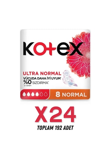 Kotex Ultra Normal Ped 24 x 8'li