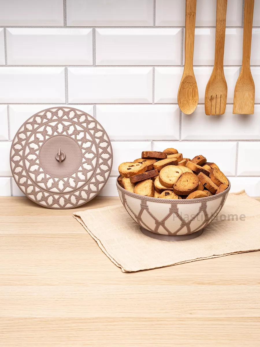 Al'ternativa Kmek Kovası Ve Kapaklı Şekeri Kâsesi Ve Şekerlik 202771298 Açık Bej