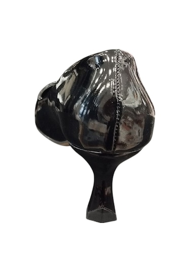 Ventes 20492184z 6 Cm Kadeh Topuk Sivri Burun Kadın Stiletto Ayakkabı Siyah Rugan