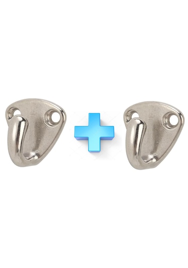 2'li Tekli Mini Askı. Tekne Güverte Askısı. Sarı Crome Kaplı