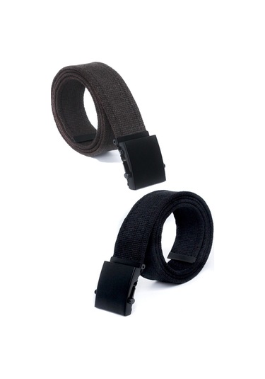 2 Adet Siyah Tokalı Kolon Kemeri 4cm Siyahkahverengi