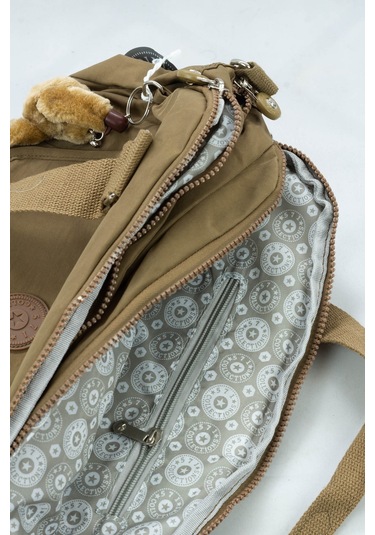 571 Krinkıl/klinkır Su Geçirmez İthal Kumaş Çok Gözlü Anne Okul Postacı El Omuz Çantası Kahve 9-5c Kahverengi