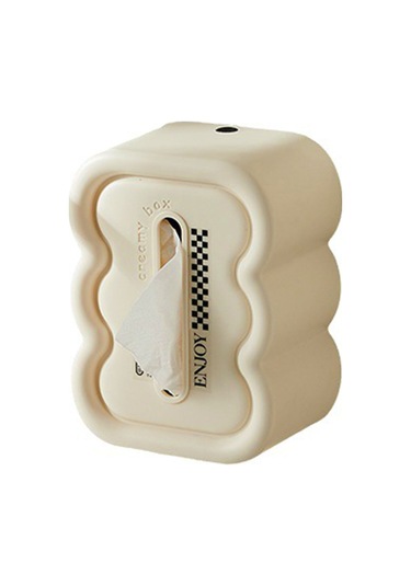 Geeroyoo Krem Bulut Şekilli Multifonksiyonel Tüpak Kutusu, Modern Akıllı Ev Dekoru, Oturma Odası Masaüstü Organizer, Dayanıklı Pp Malzeme