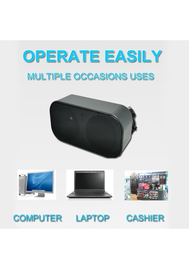 Ximistore9 Usb Hoparlör Mini Taşınabilir Masaüstü Müzik Çalar, 3w Çift Hoparlörlü, Plug & Play, Siyah 5010