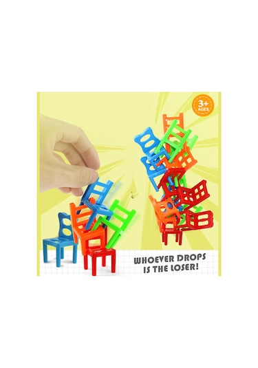 Ruicoo 3 Yaş Üstü Çocuklar İçin Taşınabilir Denge Sandalyeleri Seti - 18 Parça Hafif Plastik Oyun Ve Eğlence Diğer