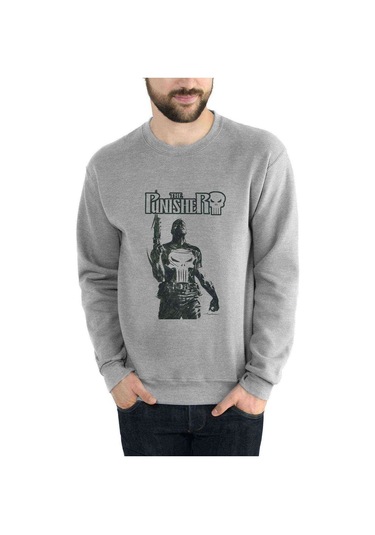The Punisher Frank Castle Jon Bernthal Baskılı Gri Erkek Sweat