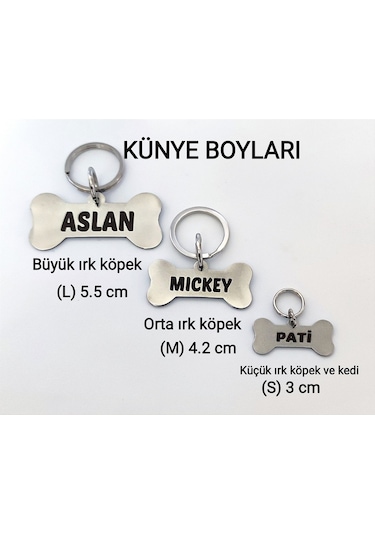 Isimli Köpek Künyesi, Köpek Isimlik, Kedi Isimlik, Köpek Tasması