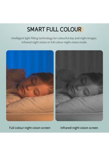 Akıllı Güvenlik Kamerası 1080p Hd Ev Kamerası Gece Görüşlü Hareket Algılama 360 Panoramik Görünüm Bebek Evcil Hayvan Yaşlılar İçin