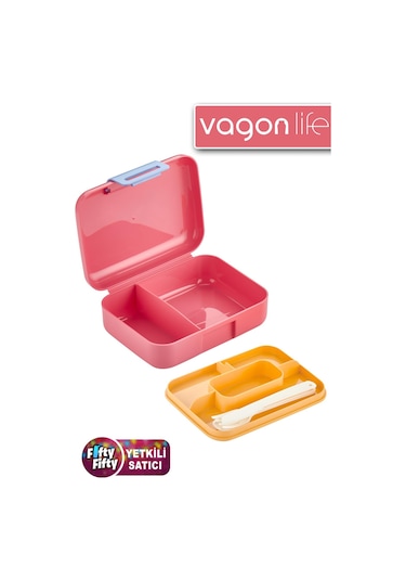 2'li Set Beslenme Kutusu Seçtiğiniz Renkte 2 Adet Gönderilir Ürün Vagonlife Markadır Koyu Pembe