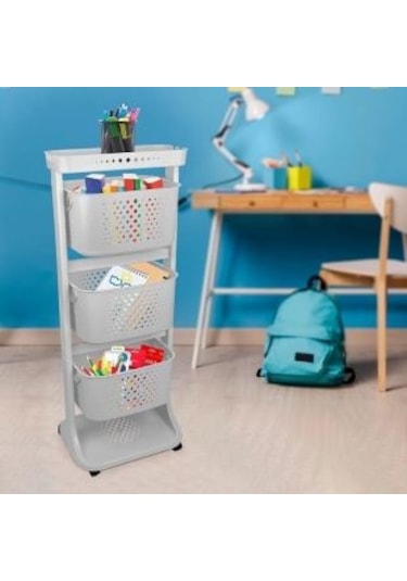 Üç Katlı Organizer Sepet - Sebzelik COSTP749G