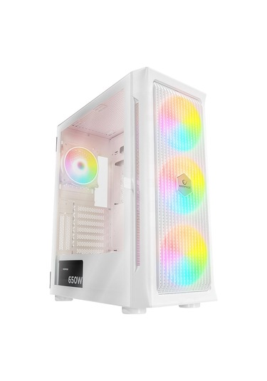 Rampage Prolix Mesh 650w 80+ Beyaz Temperli Cam 4x120mm Argb Fan Akak0rmp0006