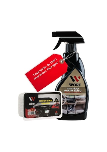 Wörf Torpido Bakım Sütü 500 ML + Torpido Parlatıcı Sünger