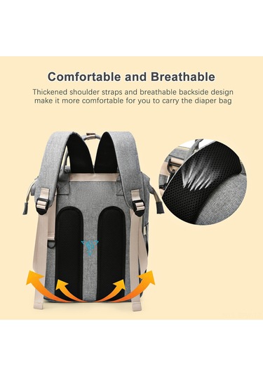 Maiyame Yeşil Anne Çanta Sırt Çantası, Isı Yalıtımlı Biberon Cepleri, Bebek Arabasına Takılabilir, Usb Şarj Portu, Su Geçirmez Nilon, Erkek Kadın Kullanıma Uygun Yeşil