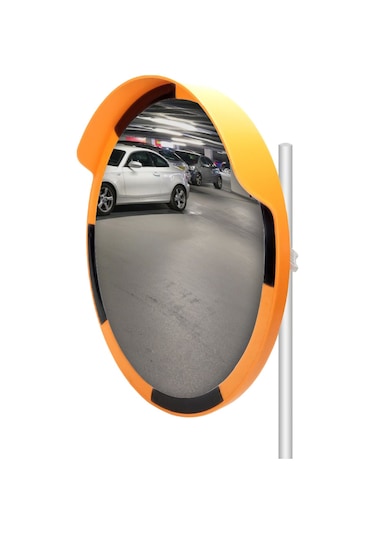 Otopark Çıkış Aynası Trafik Ayna Direği Seti Trafik Güvenlik Aynası 80 Cm Ve 2.5m Ayna Direği