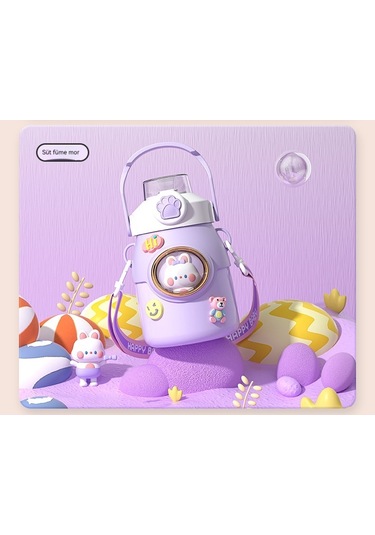 Aurora Bebek Dışmekan Paslanmazçelik Termos Bardak Mor