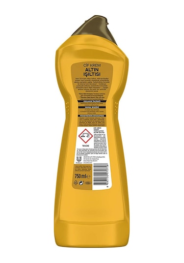 Cif Krem Yüzey Temizleyici Altın Işıltısı Amber Kokulu 4 x 750 ML
