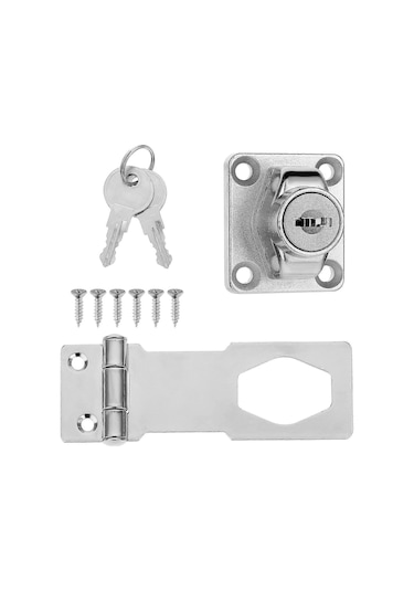 Anahtarlı Kilit 3 İnç Anahtarlı Kilit Mandalı Dolap Kilidi Paslanmaz Çelik Çevirme Düğmesi Anahtarlı Kilitli Dolap Çekmecesi İçin Kilit Mandalı