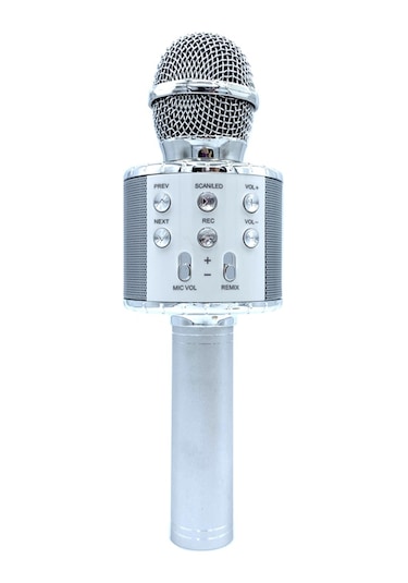 Mufunye Gümüş Karaoke Bluetooth Mikrofon,