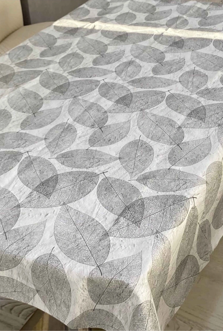 Rona Home Pvc Kaymaz Elyaf Tabanlı Silinebilir Masa Örtüsü Su Geçirmez Muşamba Sofra Bezi Tüm Çeşitler Gri