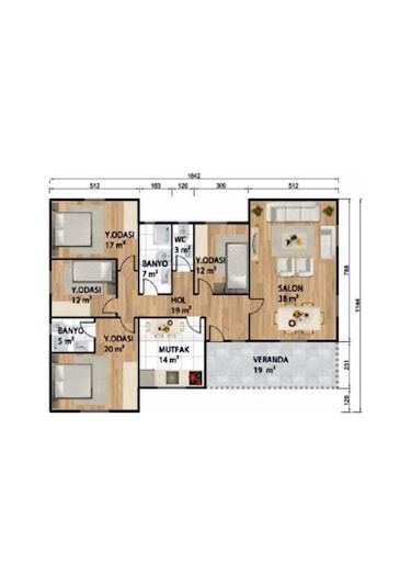 Ballife Prefabrik 166 M2 Standart Prefabrik Konut