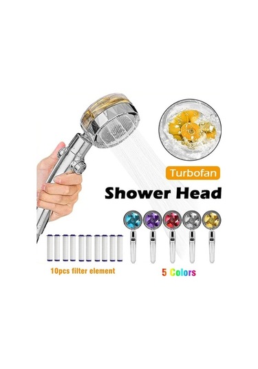 Maoyaya 360 Derece Dönen Turbo Fan Duş Başlığı Yüksek Basınçlı Çok Renkli Çok Renkli