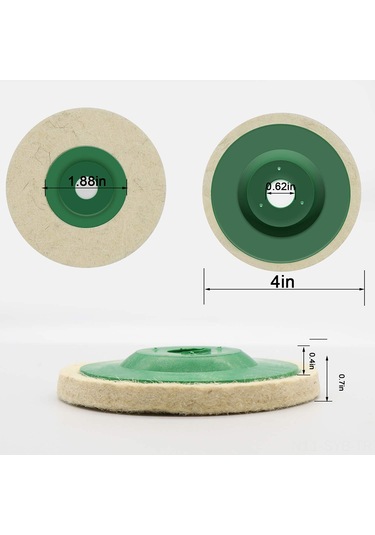 Symbee 10'lu Paket 100mm Yün Parlatma Diskleri - Açılı Taşlama Makinesi İçin Yüksek Hızda Temizleme Ve Cilalama